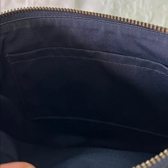 Coach True Navy Crossgrain Leather Crossbody Bag Gold Logo F52881 - Picture 9 of 10